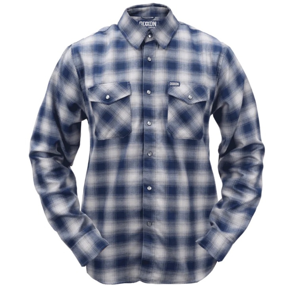- Dixxon Men’s The Midway Blue plaid flannel/ Small